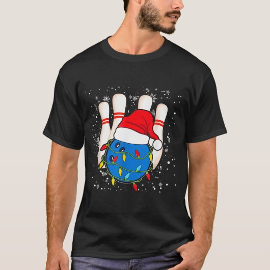 Bowling Reindeer Christmas Shirt Pajama Srt X-mas (Vorderseite)
