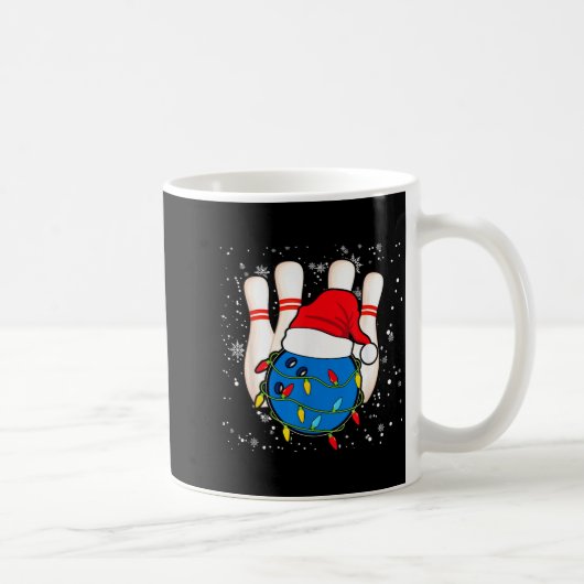 Bowling Reindeer Christmas Shirt Pajama Srt X-mas  Kaffeetasse (Rechts)