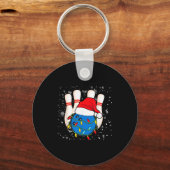 Bowling Reindeer Christmas Shirt Pajama Srt X-mas  Schlüsselanhänger (Vorderseite)