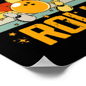 Bowling Retro Funny Bowler So Roll ich Poster (Ecke)