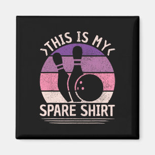 Bowling Retro Women Girls Junge Bowling I Magnet