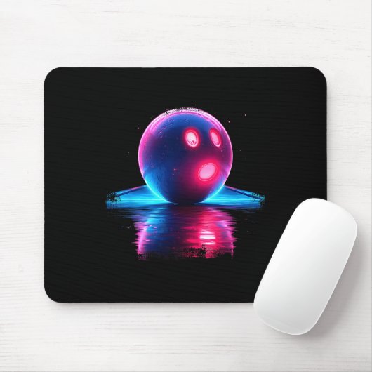 Bowling Retrowave Mousepad (Mit Mouse)