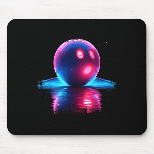 Bowling Retrowave Mousepad (Vorne)