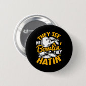 Bowling Roll Buttone Strike Bowler Sportteam Button (Vorne & Hinten)