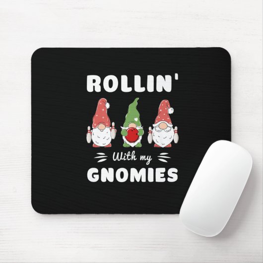 Bowling Rollin' mit meinen Gnomen Funny Gnome Prem Mousepad (Mit Mouse)
