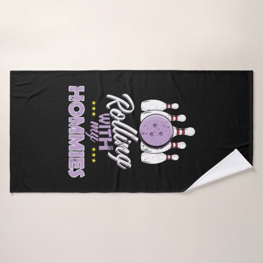 Bowling "Rolling With My Hommies" Badehandtuch (Badehandtuch)