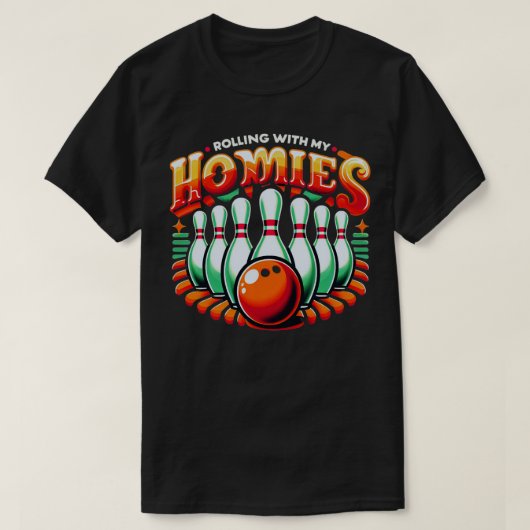 Bowling rollt mit meiner Heimat lustige Bowler Men T-Shirt (Design vorne)