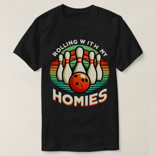 Bowling rollt mit meiner Heimat lustige Bowler Men T-Shirt (Design vorne)