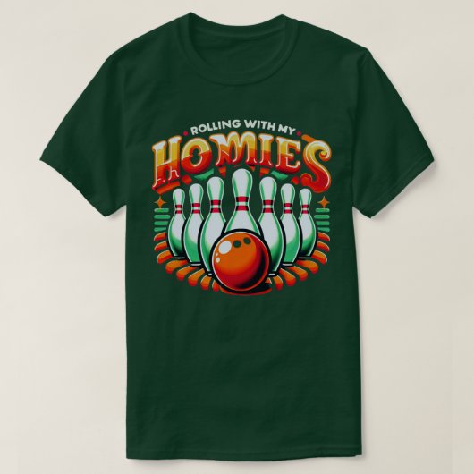 Bowling rollt mit meiner Heimat lustige Bowler Men T-Shirt (Design vorne)