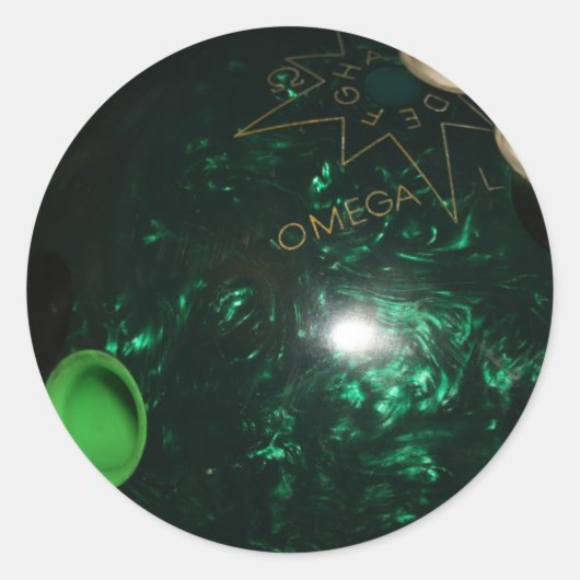 Bowling Runder Aufkleber (Vorderseite)