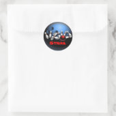 Bowling Runder Aufkleber (Tasche)
