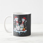 Bowling Santa Hat Funny Christmas Long Sleeve Kaffeetasse (Links)
