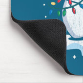 Bowling Santa Hat Funny Christmas Long Sleeve  Mousepad (Ecke)