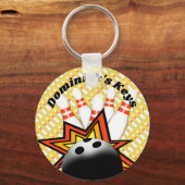 Bowling Schlüsselkette Schlüsselanhänger (Vorderseite)