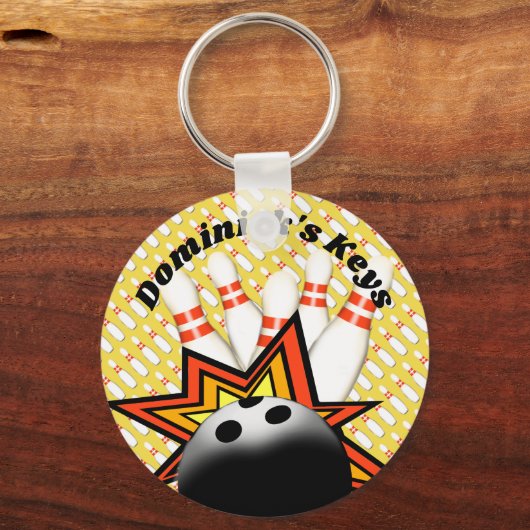 Bowling Schlüsselkette Schlüsselanhänger (Vorderseite)