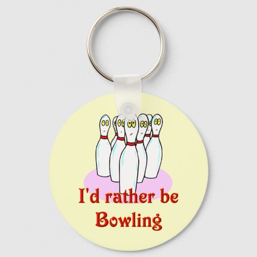 Bowling Schlüsselring Schlüsselanhänger (Vorderseite)