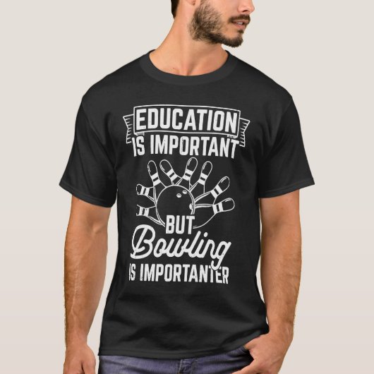 Bowling School Bowler Strike Bowling Fanatic Bowli T-Shirt (Vorderseite)