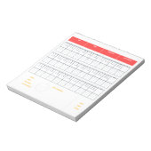 Bowling-Score | 10-Button-Bowling Notizblock (Rotiert)
