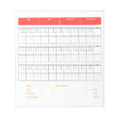 Bowling-Score | 10-Button-Bowling Notizblock (Vorderseite)