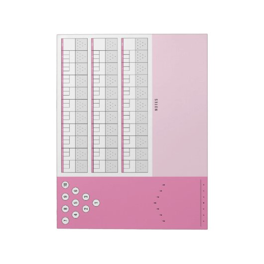 Bowling Scoreboard Diagramme und Anmerkungen | Ros Notizblock (Rotiert)