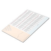 Bowling-Scoresheet 3 Spiele mit Buttonen und Rahme Notizblock (angewinkelt)