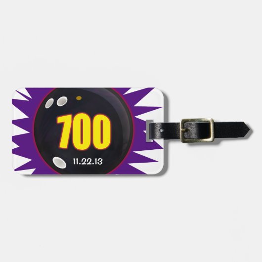 Bowling-Serie 700 Gepäckanhänger (Vorderseite horizontal)