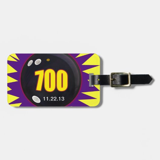 Bowling-Serie 700 Gepäckanhänger (Vorderseite horizontal)