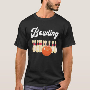 Bowling Set Bowling Ball Bowler Bowling Button Bow T-Shirt
