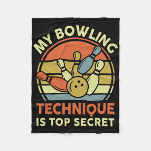 Bowling-Shirt Meine Bowling-Technik ist oben gehei Fleecedecke