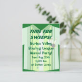 Bowling Shirt Party Einladung (Stehend Vorderseite)