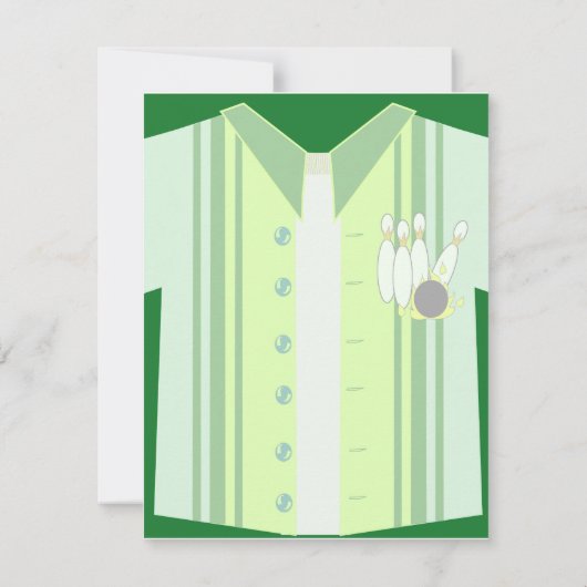 Bowling Shirt Party Einladung (Rückseite)