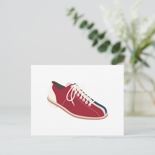 Bowling Shoe Postkarte (Stehend Vorderseite)