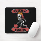 Bowling Skeleton Team League - Alley Bowler Queen Mousepad (Mit Mouse)