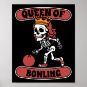 Bowling Skeleton Team League - Alley Bowler Queen Poster (Vorne)