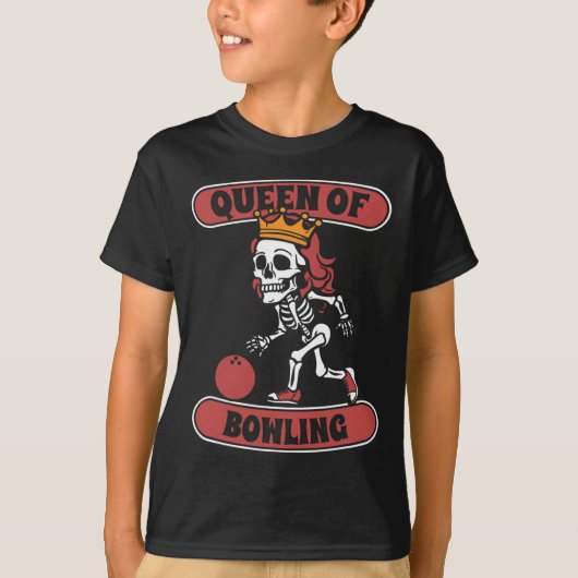 Bowling Skeleton Team League - Alley Bowler Queen T-Shirt (Vorderseite)