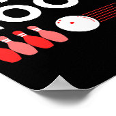 Bowling Skid and heok Design for Bowlers Threading Poster (Ecke)