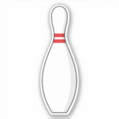 Bowling Skittle Aufkleber (Vorderseite)