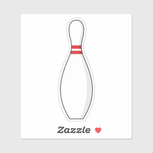 Bowling Skittle Aufkleber (Blatt)