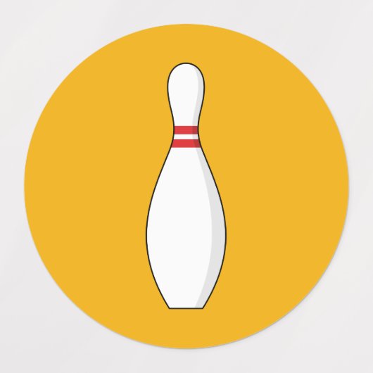 Bowling Skittle Etiketten (Design 2)
