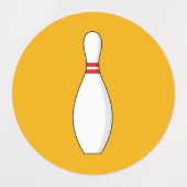 Bowling Skittle Etiketten (Design 1)