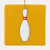 Bowling Skittle Keramikornament (Rückseite)