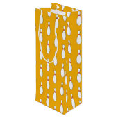 Bowling Skittle Pattern Geschenktüte Für Weinflaschen (Rückseite Schrägansicht)