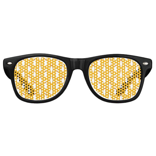 Bowling Skittle Pattern Partybrille (Vorderseite)
