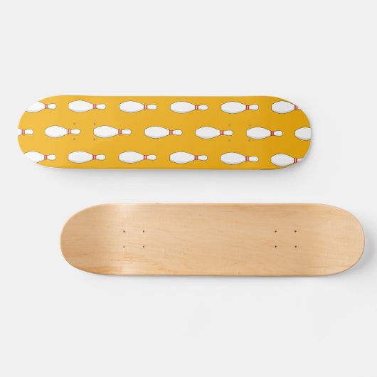 Bowling Skittle Pattern Skateboard (Horizontal)