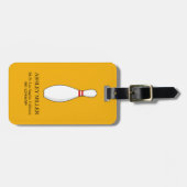 Bowling Skittle Personalize Gepäckanhänger (Vorderseite horizontal)