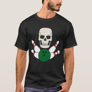 BOWLING SKULL T - Shirt Design for Men