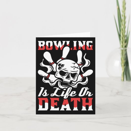 Bowling Skull Team - Alley League Bowler Karte (Vorderseite)