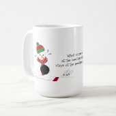 Bowling Snowman Kaffeetasse (Vorderseite Links)