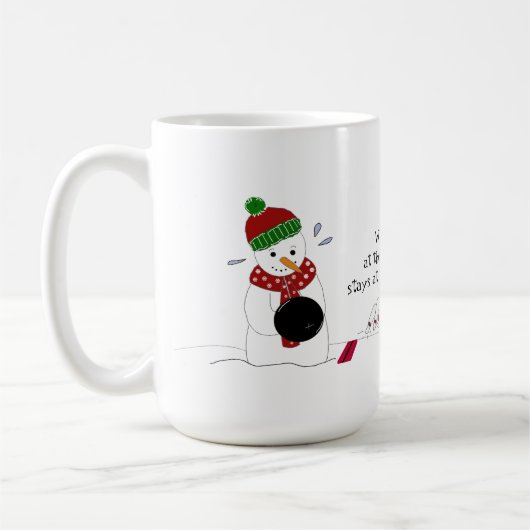 Bowling Snowman Kaffeetasse (Links)