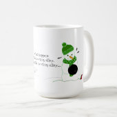 Bowling Snowman Kaffeetasse (VorderseiteRechts)